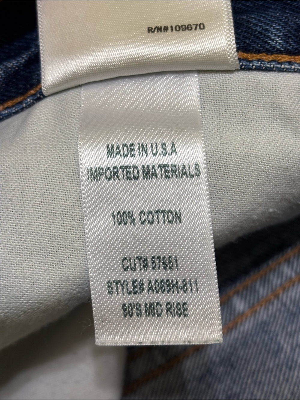 Agolde 90s mid rise jeans 100% cotton sz 26 - Picture 5 of 12